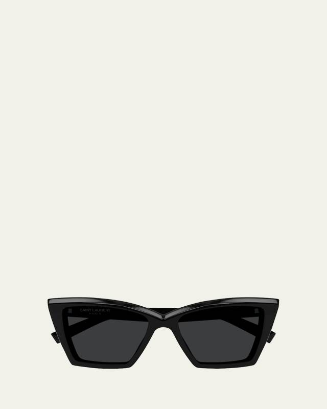Beveled Acetate Cat-Eye Sunglasses